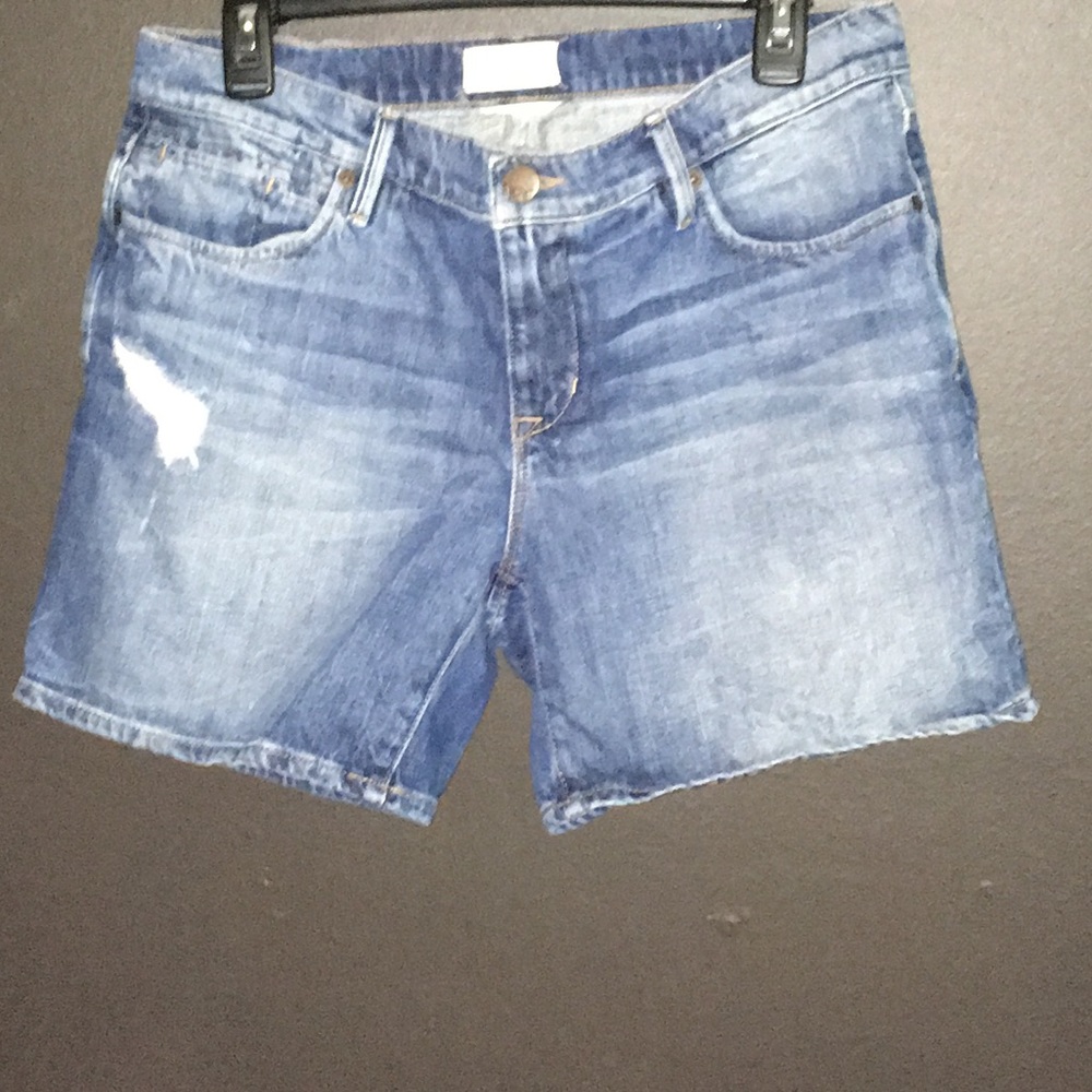 Lou & Grey Slouchy Destructed Denim Shorts